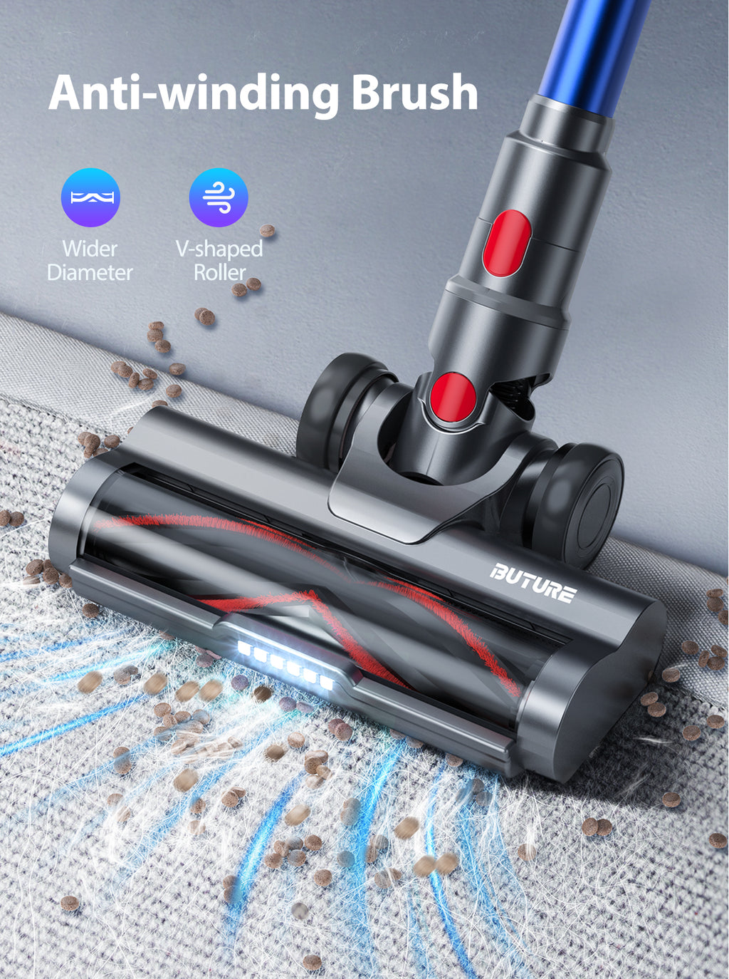 Draadloze Steelstofzuiger 450W – 36 kPa en 55 Minuten Runtime – productfoto 4